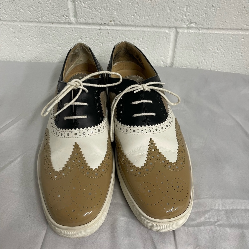 Christian Louboutin Multicolor Patent And Leather Golfito Wingtip Sneakers